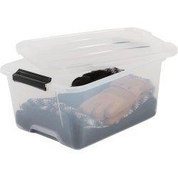 Set 3 Iris Ohyama Kutije 15L | Providne | Sa Ručkom i Kopčama