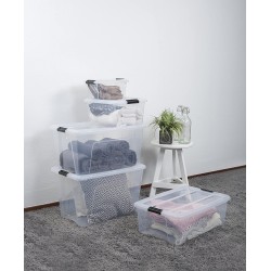 Iris Ohyama Set 3 Kutije 30L | +2 Gratis Poklopca | Plitke Kutije