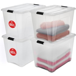 Iris Ohyama set od 4 providne kutije za odlaganje 60 L