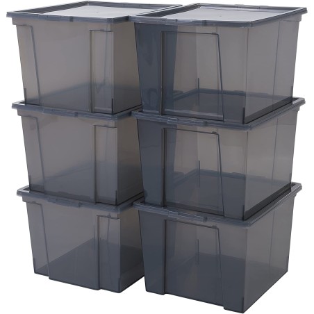 Iris Ohyama set 5 sivih plastičnih kutija 40L bez poklopaca outlet