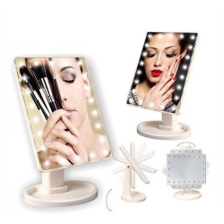 LED Kozmetičko Podesivo Ogledalo 21.8x17 cm, 22 LED | Outlet BGD