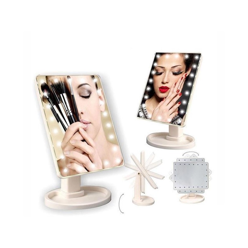 LED Kozmetičko Podesivo Ogledalo 21.8x17 cm, 22 LED | Outlet BGD