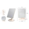 LED Kozmetičko Podesivo Ogledalo 21.8x17 cm, 22 LED | Outlet BGD