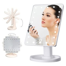 LED Kozmetičko Podesivo Ogledalo 21.8x17 cm, 22 LED | Outlet BGD