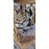 Bakaji sklopiva postavljena stolica sa torbom, siva | Outlet BGD