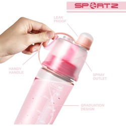 Aquarius Sportz sprej flaša 400 ml roze – outlet