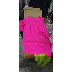 Fobya F613 tunika hotpink limepunch crna | Outlet BGD