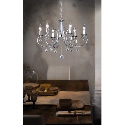 Fischer & Honsel Sala luksuzni hromirani luster sa kristalima 6 sijalica