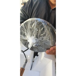 Loistaa Kjul siva LED plafonska lampa sa deset staklenih kugli i metalnim ramom