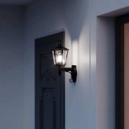 Crna Steinel L 15 S spoljašnja zidna lampa sa senzorom pokreta, E27 grlom i IP44 zaštitom