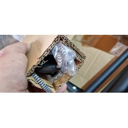 Steinhauer Mexlite Nove crna podna lampa sa zlatnim detaljima, podesivom visinom i E27 grlom