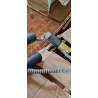 Steinhauer Mexlite Nove crna podna lampa sa zlatnim detaljima, podesivom visinom i E27 grlom
