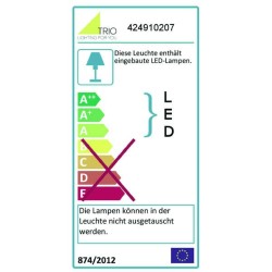 Moderna Trio Split LED podna lampa od mat nikla sa gornjim svetlom i rukom za čitanje