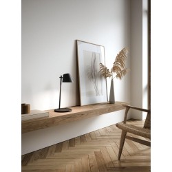 Nordlux DFTP Stay moderna crna LED stona lampa sa USB priključkom i touch prigušivačem svetla