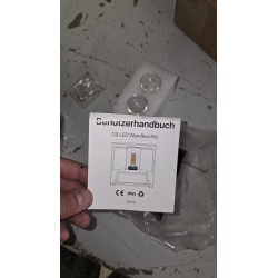 Crni Lureshine set od dve LED zidne lampe IP65 sa podesivim svetlosnim snopom i zamenljivim G9 sijalicama
