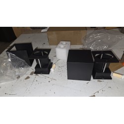 Crni Lureshine set od dve LED zidne lampe IP65 sa podesivim svetlosnim snopom i zamenljivim G9 sijalicama