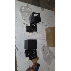 Crni Lureshine set od dve LED zidne lampe IP65 sa podesivim svetlosnim snopom i zamenljivim G9 sijalicama