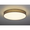 Velika Trio Lugano LED plafonjera od sive tkanine prečnika 75 cm sa daljinskim upravljačem