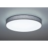 Velika Trio Lugano LED plafonjera od sive tkanine prečnika 75 cm sa daljinskim upravljačem