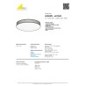 Velika Trio Lugano LED plafonjera od sive tkanine prečnika 75 cm sa daljinskim upravljačem
