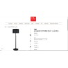 Crna Tosel Mykines podna lampa od drveta sa pamučnim abažurom u skandinavskom stilu