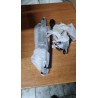 Crna Tosel Mykines podna lampa u skandinavskom stilu sa drvenim stalkom, cilindričnim abažurom i E27 grlom