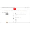 osel Mykines podna lampa od prirodnog drveta sa sivo-taupe pamučnim abažurom