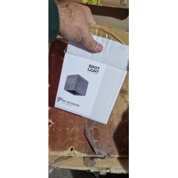 Siva Spot Light Block I zidna lampa u beton boji, kockastog oblika, 13x13x13 cm, sa G9 grlom