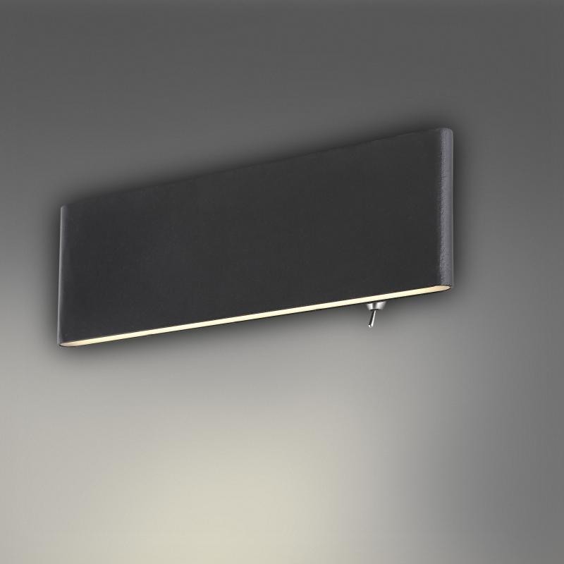 Globo Siegfried 41751-8B crna zidna lampa od aluminijuma sa up-down LED efektom