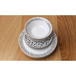 Davis & Grant Porcelanski Set 12 Delova | Zlatni Obod | Tanjiri 27 cm