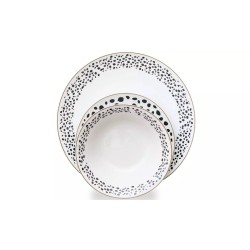 Davis & Grant Porcelanski Set 12 Delova | Zlatni Obod | Tanjiri 27 cm