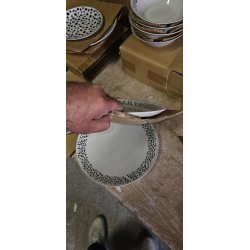 Davis & Grant Porcelanski Set 12 Delova | Zlatni Obod | Tanjiri 27 cm