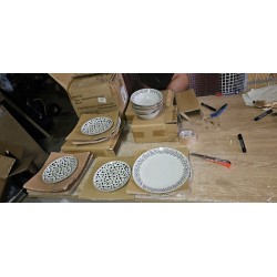 Davis & Grant Porcelanski Set 12 Delova | Zlatni Obod | Tanjiri 27 cm