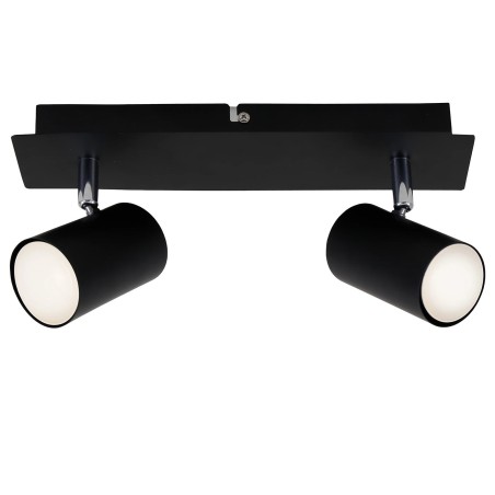 Moderna crna metalna lampa sa dva podesiva spota Briloner Run 29cm