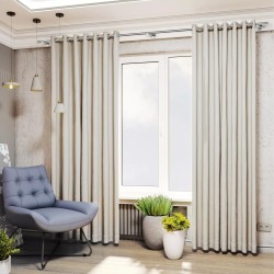Garnišna za zavesu 16 mm 240 cm metal inox izgled bez prstenova