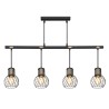 Globo Argusto visilica 4xE27 87x12x120 cm crna zlatna metal