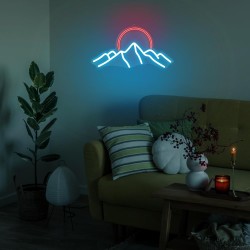 Neon LED Znak Sunset Mountain 41.5x22.3cm