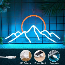 Neon LED Znak Sunset Mountain 41.5x22.3cm
