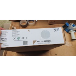 SpotLight California okrugla plafonjera 30 cm sa belim mlečnim staklom, outlet stanje sa polomljenim staklom