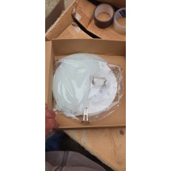 SpotLight California okrugla plafonjera 30 cm sa belim mlečnim staklom, outlet stanje sa polomljenim staklom