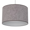 Moderna viseća lampa Lugh Lighting Castiel sa sivim lanenim abažurom i donjim difuzorom protiv blještanja