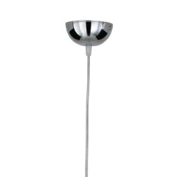 Moderna viseća lampa Lugh Lighting Castiel sa sivim lanenim abažurom i donjim difuzorom protiv blještanja