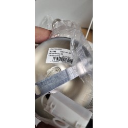 Siva Lugh Lighting Castiel visilica sa tekstilnim abažurom prečnika 40 cm i srebrnim metalnim ramom