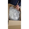Siva Lugh Lighting Castiel visilica sa tekstilnim abažurom prečnika 40 cm i srebrnim metalnim ramom