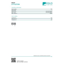 EGLO 49475 Littleton Visilica | Vintage Luster Drvo i Metal
