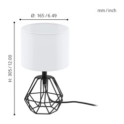 Eglo Carlton 2 95789 Stona Lampa | Crna Metalna Lampa