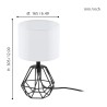 Eglo Carlton 2 95789 Stona Lampa | Crna Metalna Lampa