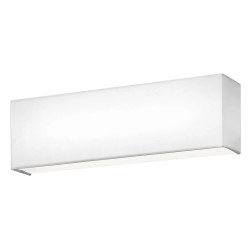 Moderna Trio Lugano LED zidna lampa od bele tkanine širine 25 cm sa integrisanim prekidačem