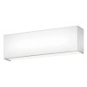 Moderna Trio Lugano LED zidna lampa od bele tkanine širine 25 cm sa integrisanim prekidačem