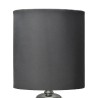 Elegantna noćna stona lampa Nave John sa crnim tekstilnim abažurom i hromiranim postoljem
